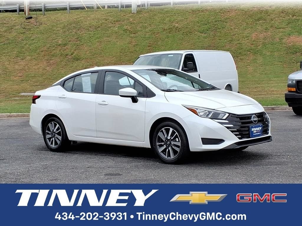 White 2024 Nissan Versa Sedan Front-Wheel Drive Continuously Variable Transmission