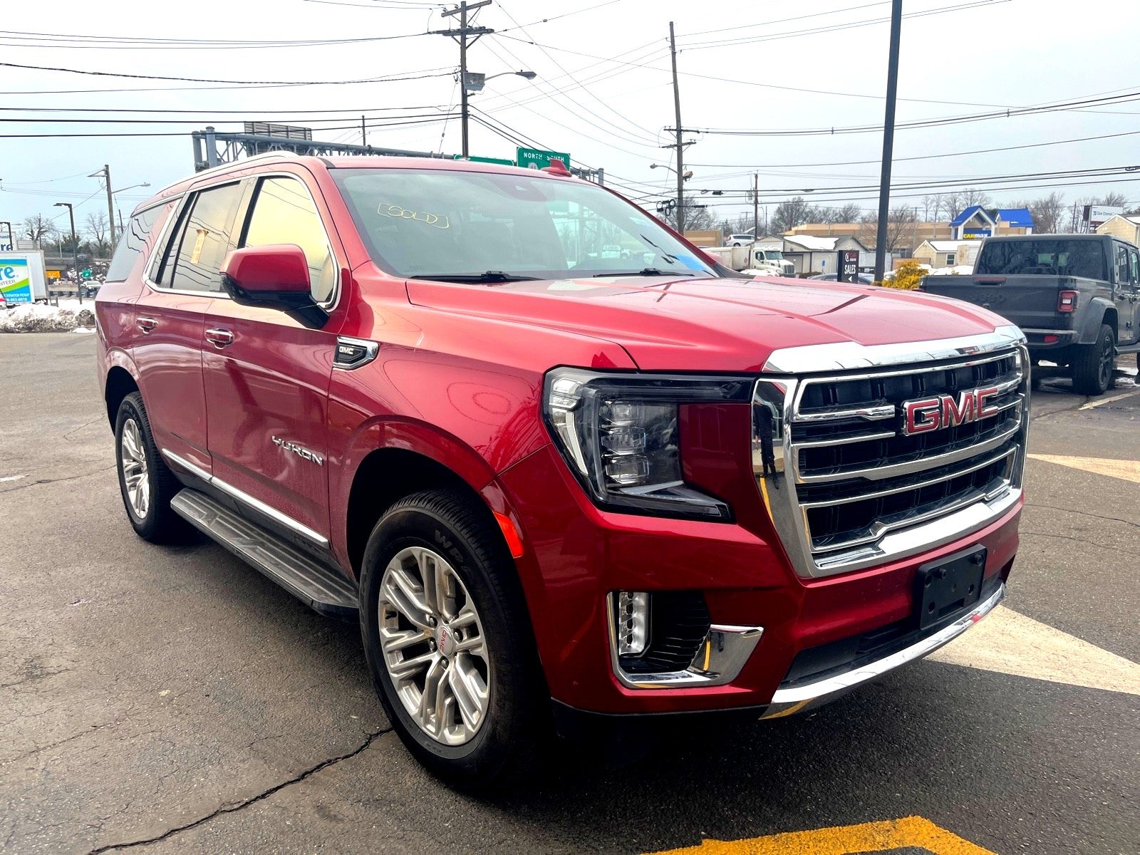 Volcanic Red Tintcoat 2023 GMC Yukon SUV / Crossover Four-Wheel Drive Automatic