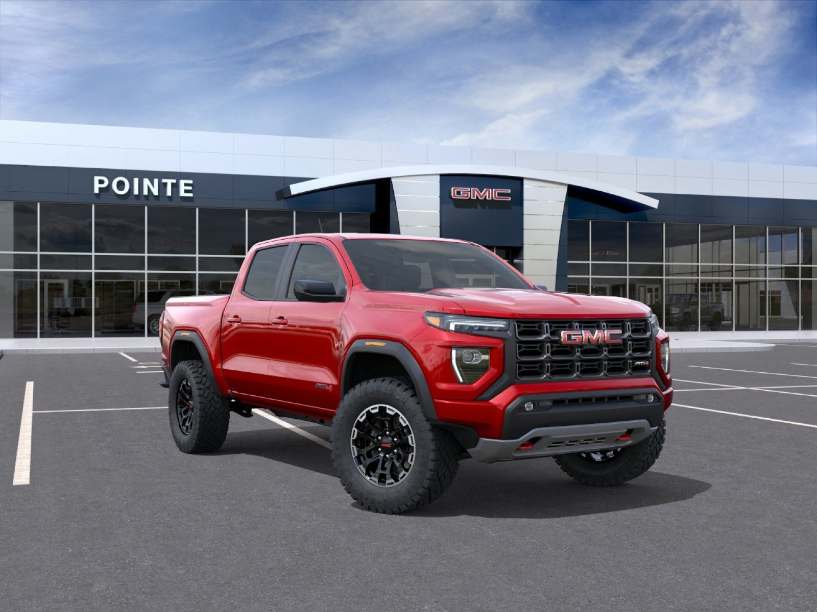 Volcanic Red Tintcoat 2026 GMC Canyon AT4 Crew Cab 4WD Pickup Truck Four-Wheel Drive Automatic