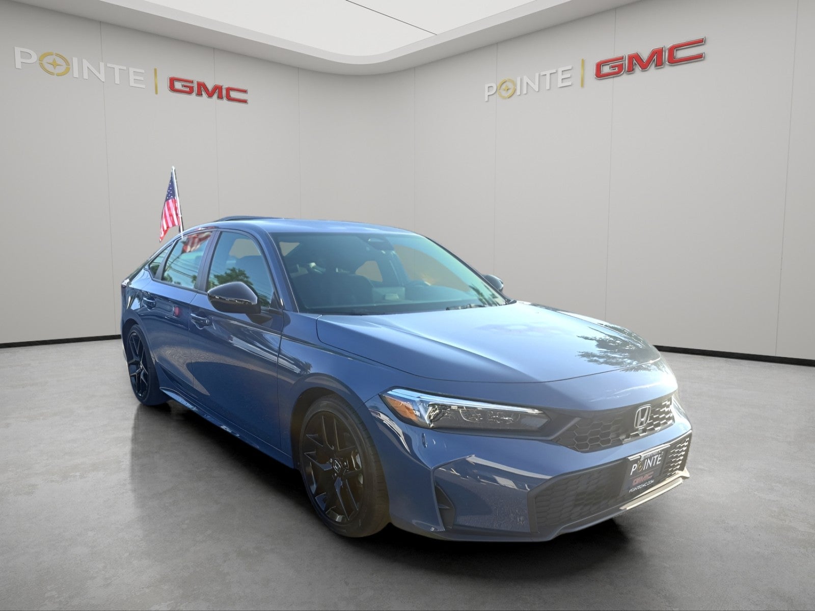 Blue 2025 Honda Civic Sedan Front-Wheel Drive Continuously Variable Transmission