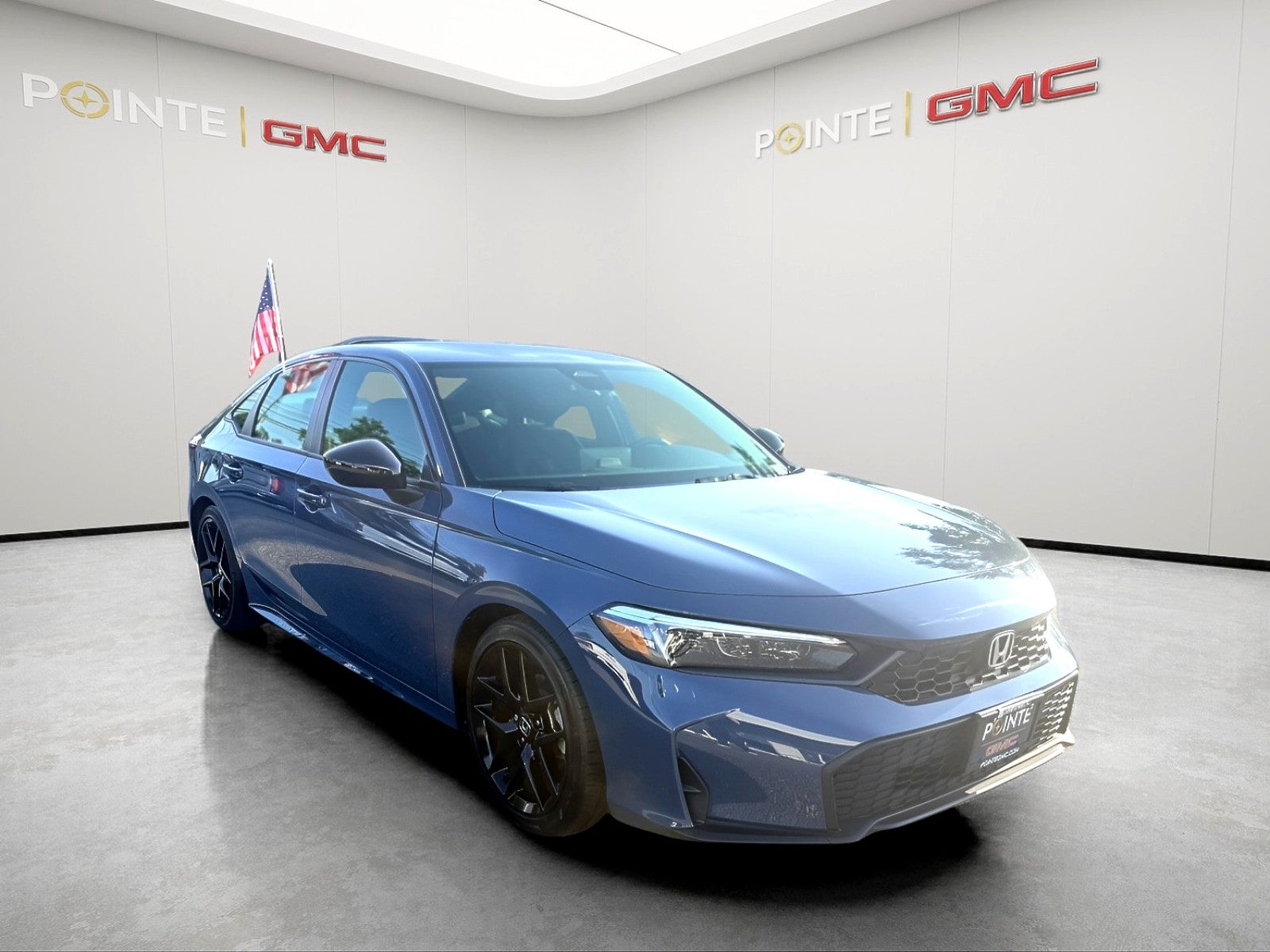 Blue 2025 Honda Civic Sedan Front-Wheel Drive Continuously Variable Transmission