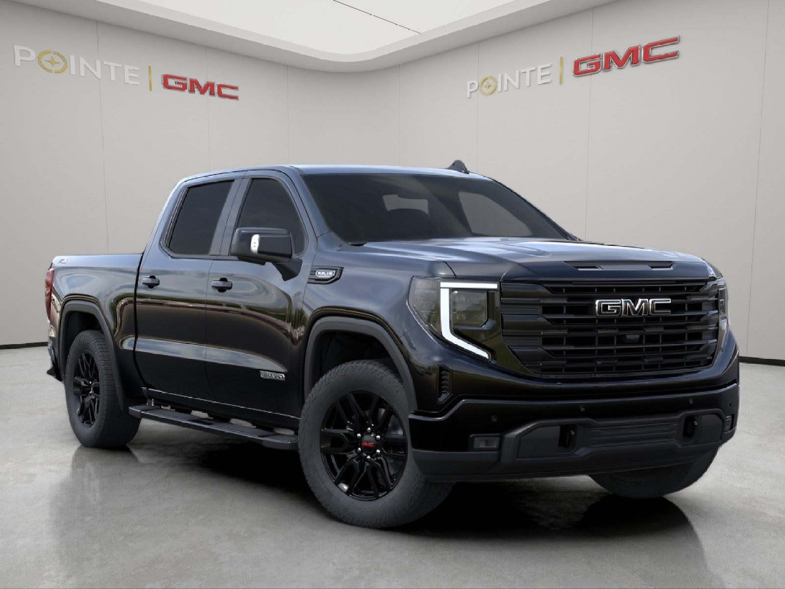 Onyx Black 2026 GMC Sierra 1500 Elevation Crew Cab 4WD Pickup Truck Four-Wheel Drive Automatic