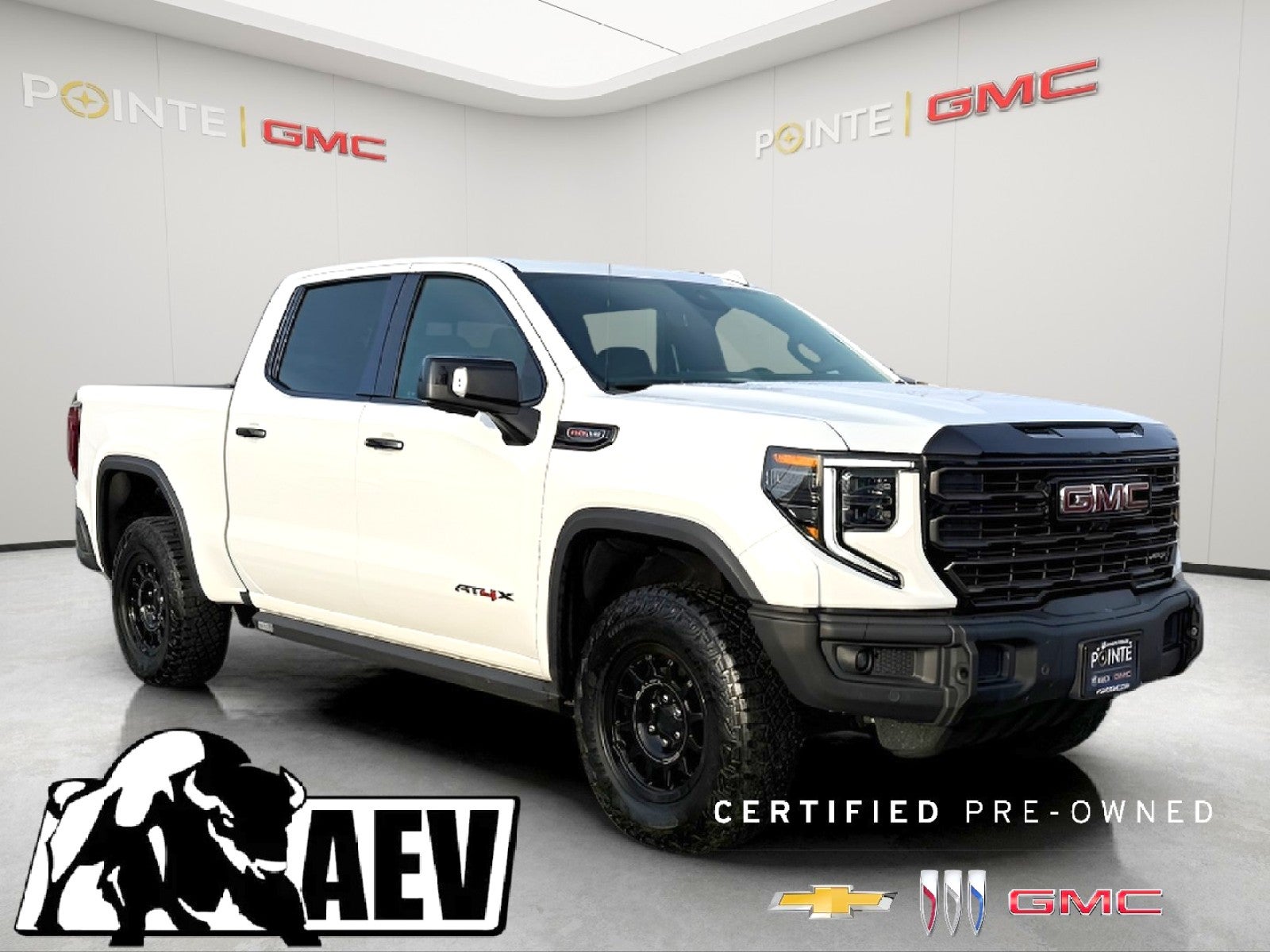 Summit White 2023 GMC Sierra 1500 AT4X Crew Cab 4WD Pickup Truck Four-Wheel Drive Automatic
