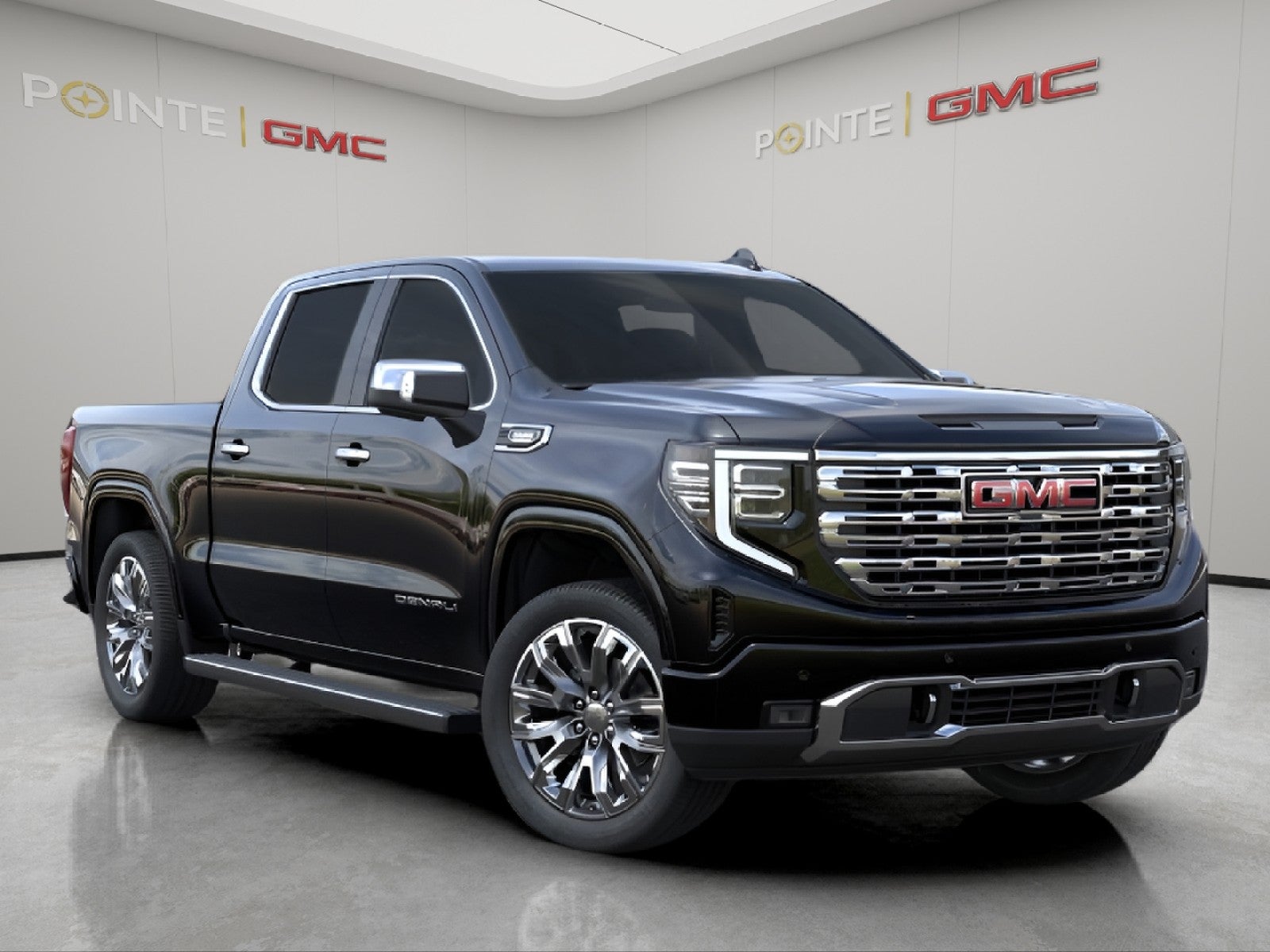 Onyx Black 2026 GMC Sierra 1500 Denali Crew Cab 4WD Pickup Truck Four-Wheel Drive Automatic