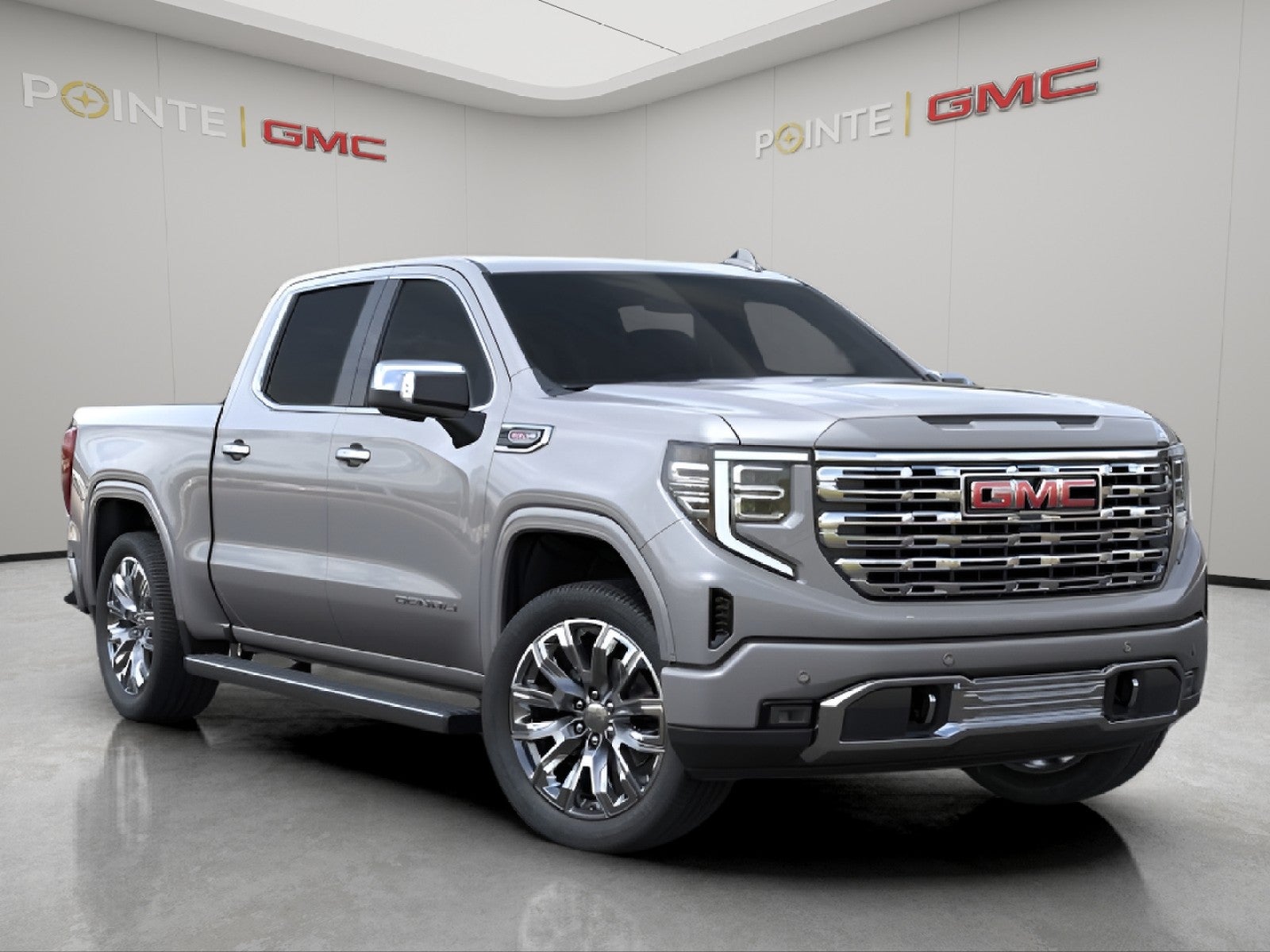Sterling Metallic 2026 GMC Sierra 1500 Denali Crew Cab 4WD Pickup Truck Four-Wheel Drive Automatic