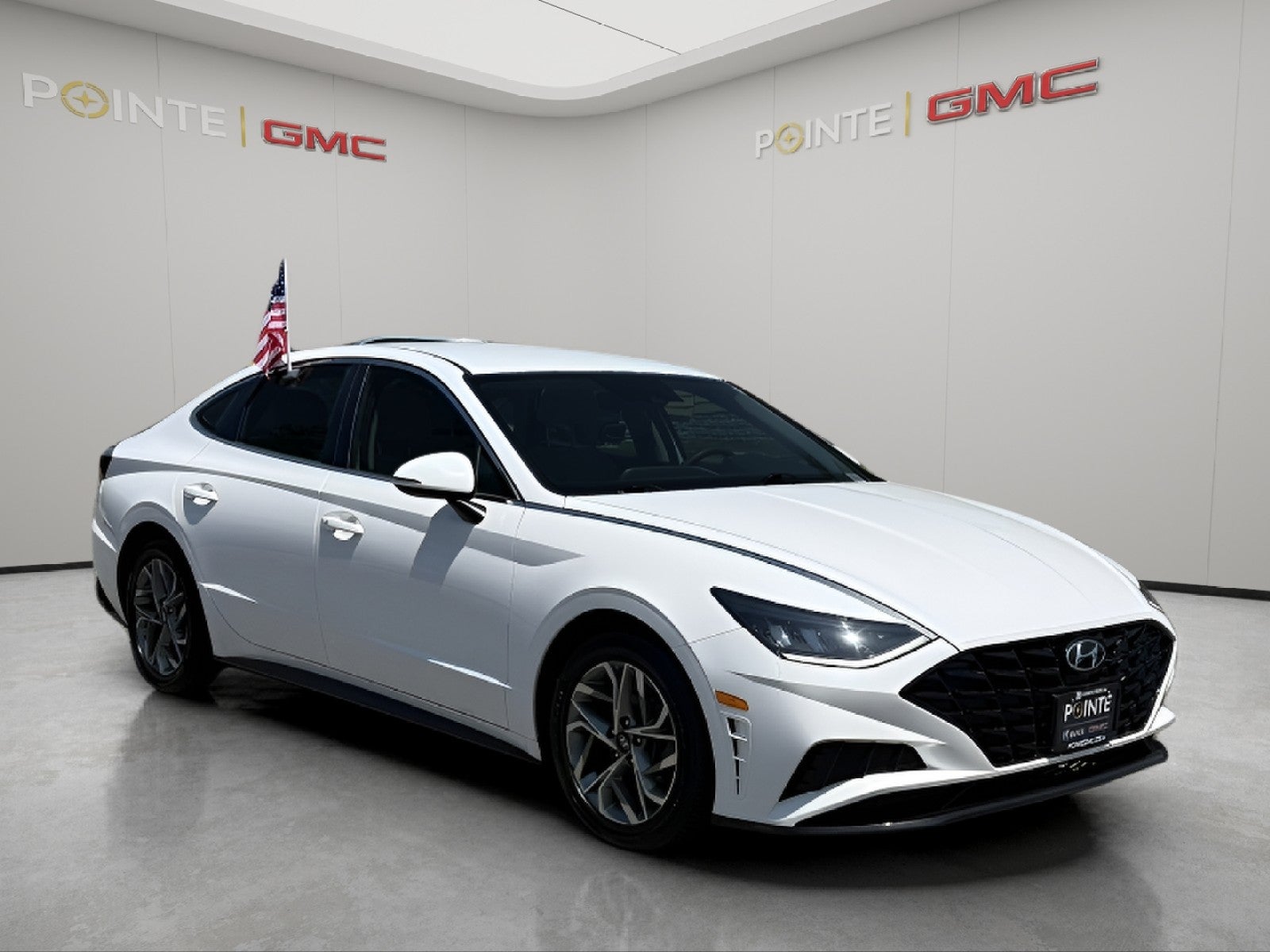 White 2023 Hyundai Sonata Sedan Front-Wheel Drive Automatic