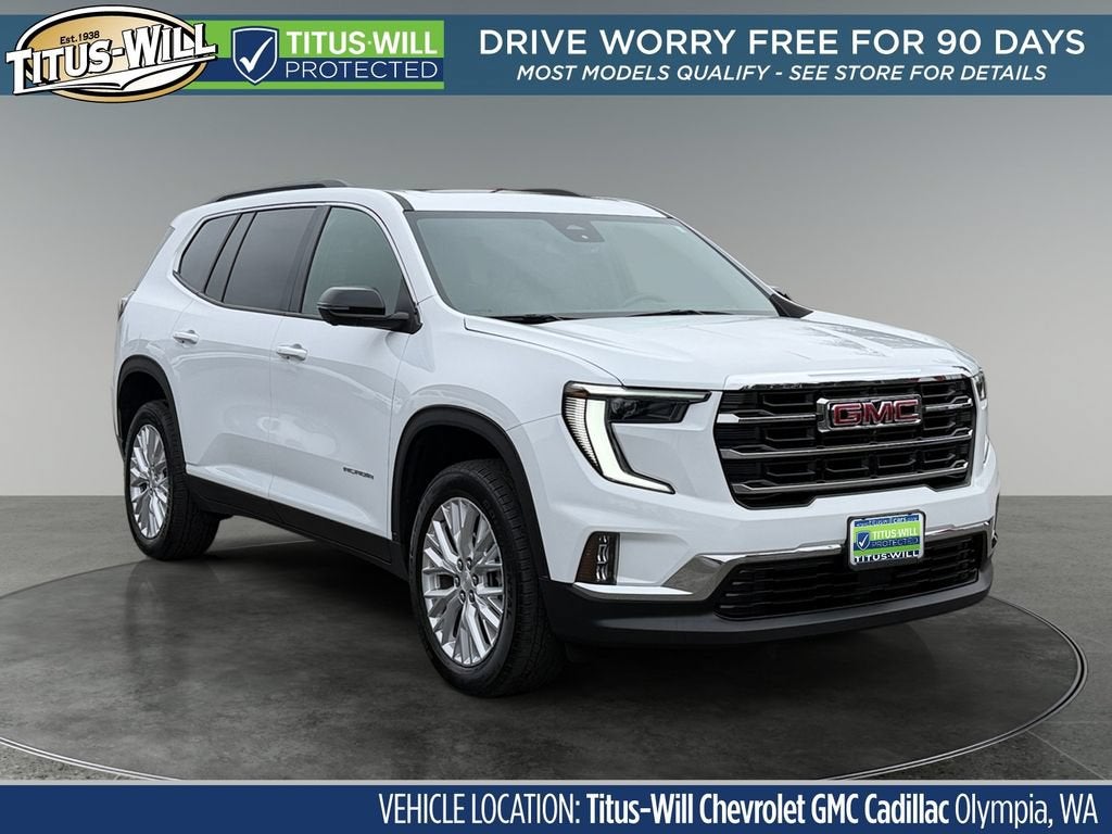 Summit White 2024 GMC Acadia SUV / Crossover Four-Wheel Drive Automatic