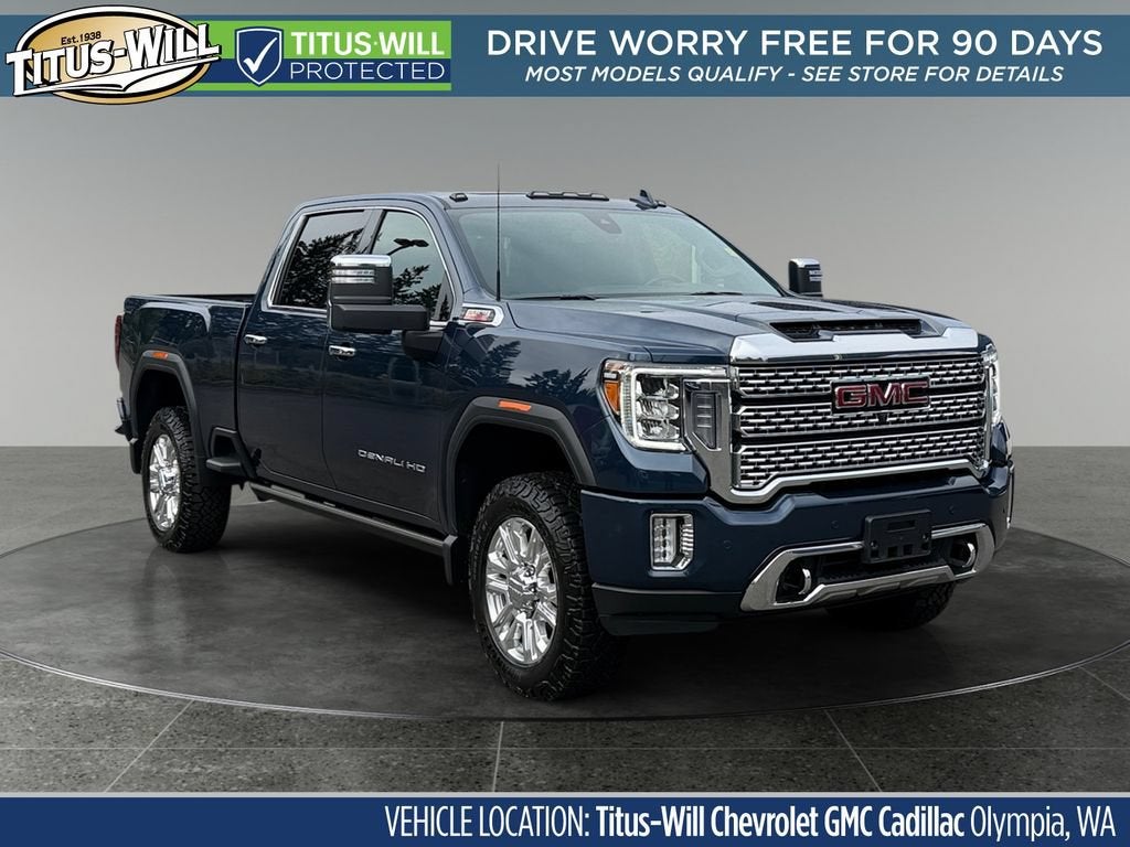 Pacific Blue Metallic 2022 GMC Sierra 2500HD Pickup Truck Four-Wheel Drive Automatic