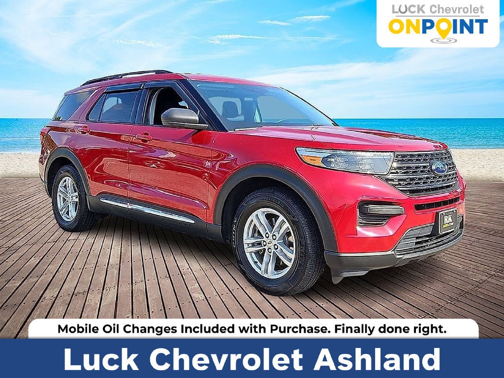 Red 2022 Ford Explorer SUV / Crossover Rear-Wheel Drive Automatic