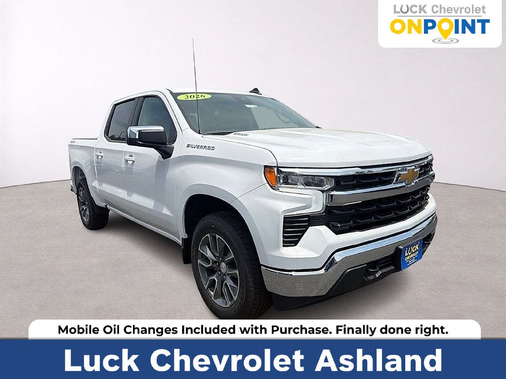 Summit White 2026 Chevrolet Silverado 1500 Pickup Truck Four-Wheel Drive Automatic