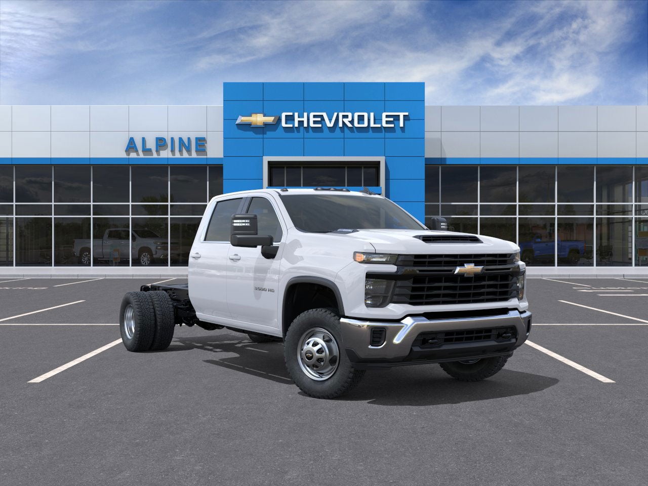 Summit White 2026 Chevrolet Silverado 3500HD Chassis Pickup Truck Four-Wheel Drive Automatic