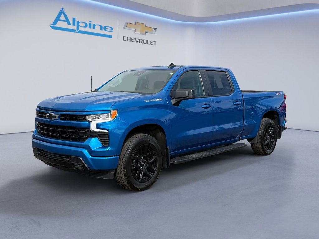 Glacier Blue Metallic 2024 Chevrolet Silverado 1500 Pickup Truck Four-Wheel Drive Automatic