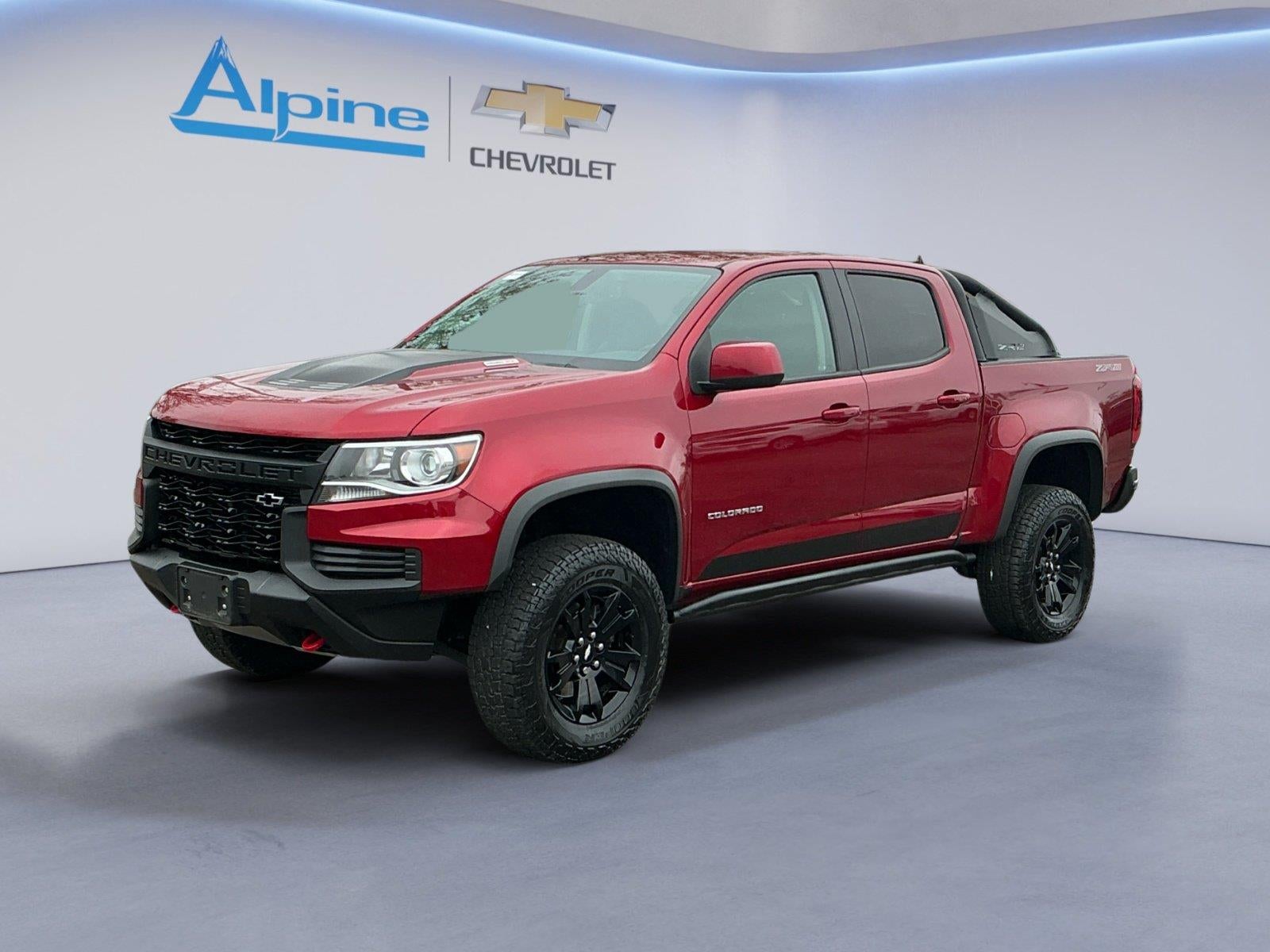 Red 2021 Chevrolet Colorado Pickup Truck Four-Wheel Drive Automatic