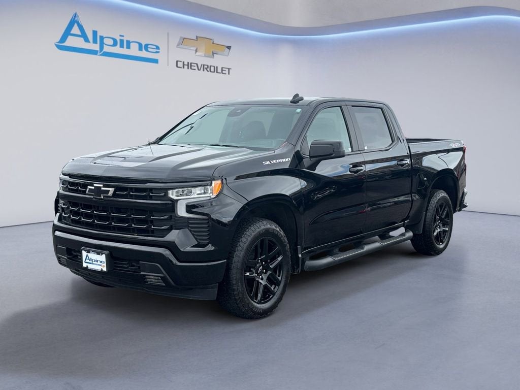 Black 2024 Chevrolet Silverado 1500 Pickup Truck Four-Wheel Drive Automatic