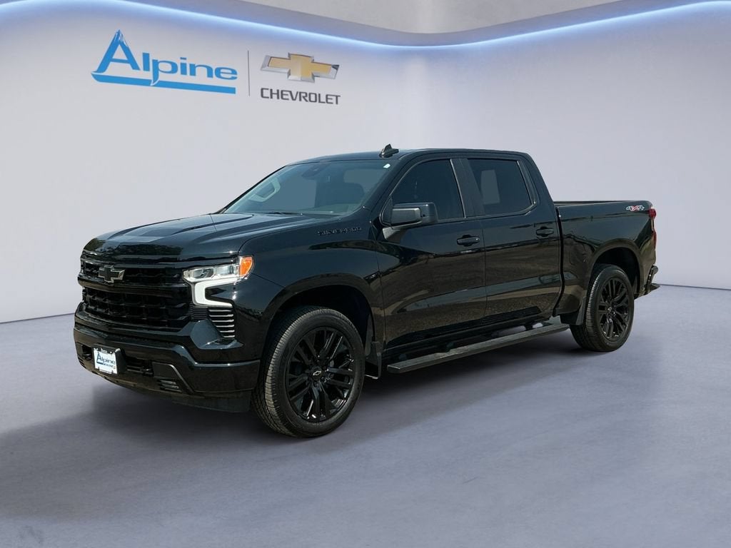 Black 2024 Chevrolet Silverado 1500 Pickup Truck Four-Wheel Drive Automatic