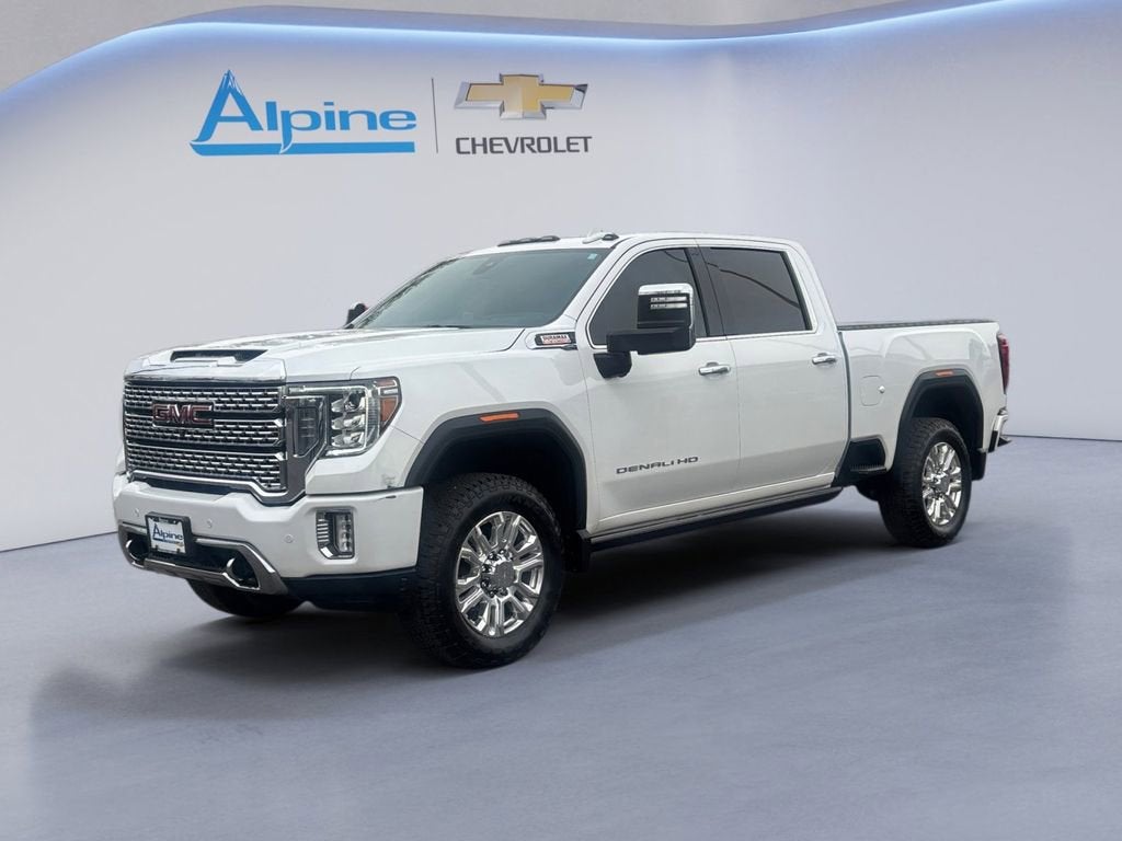 White Frost Tricoat 2021 GMC Sierra 2500HD Pickup Truck Four-Wheel Drive Automatic