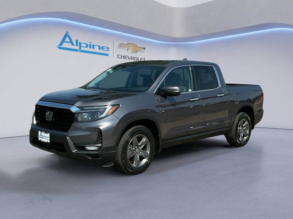 Gray 2022 Honda Ridgeline Pickup Truck All-Wheel Drive Automatic