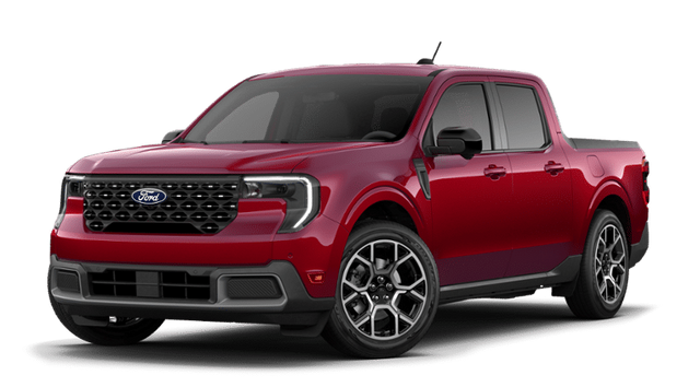 Ruby Red Metallic Tinted Clearcoat 2026 Ford Maverick Lariat SuperCrew AWD Pickup Truck All-Wheel Drive Continuously Variable Transmission
