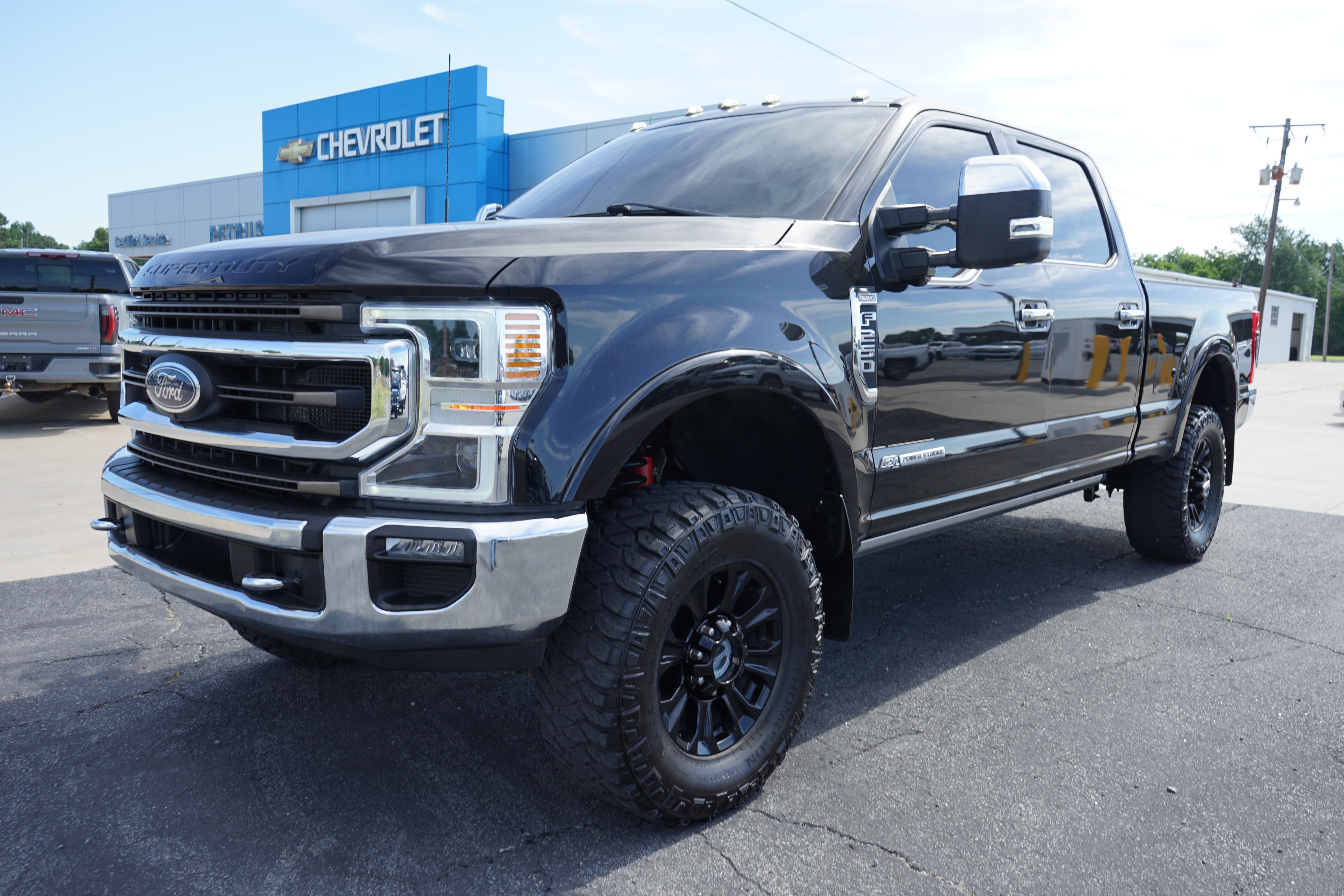Black 2021 Ford F-250 Super Duty Pickup Truck Four-Wheel Drive Automatic