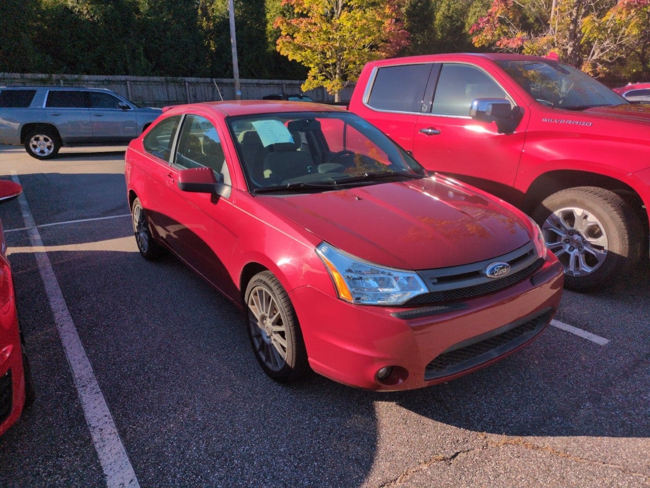 Red 2009 Ford Focus Coupe Front-Wheel Drive Manual