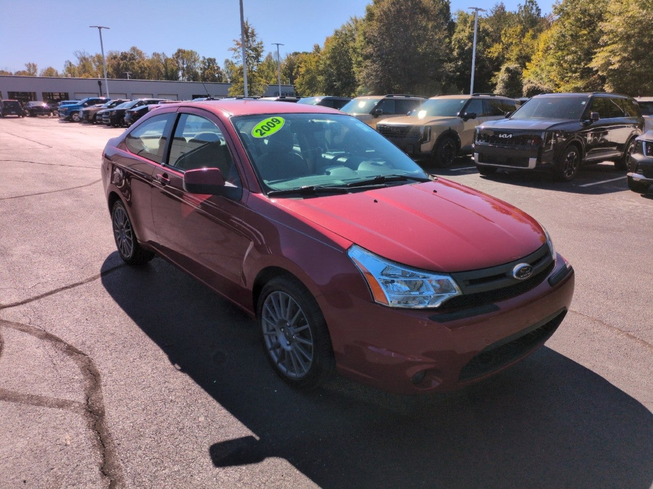 Red 2009 Ford Focus Coupe Front-Wheel Drive Manual