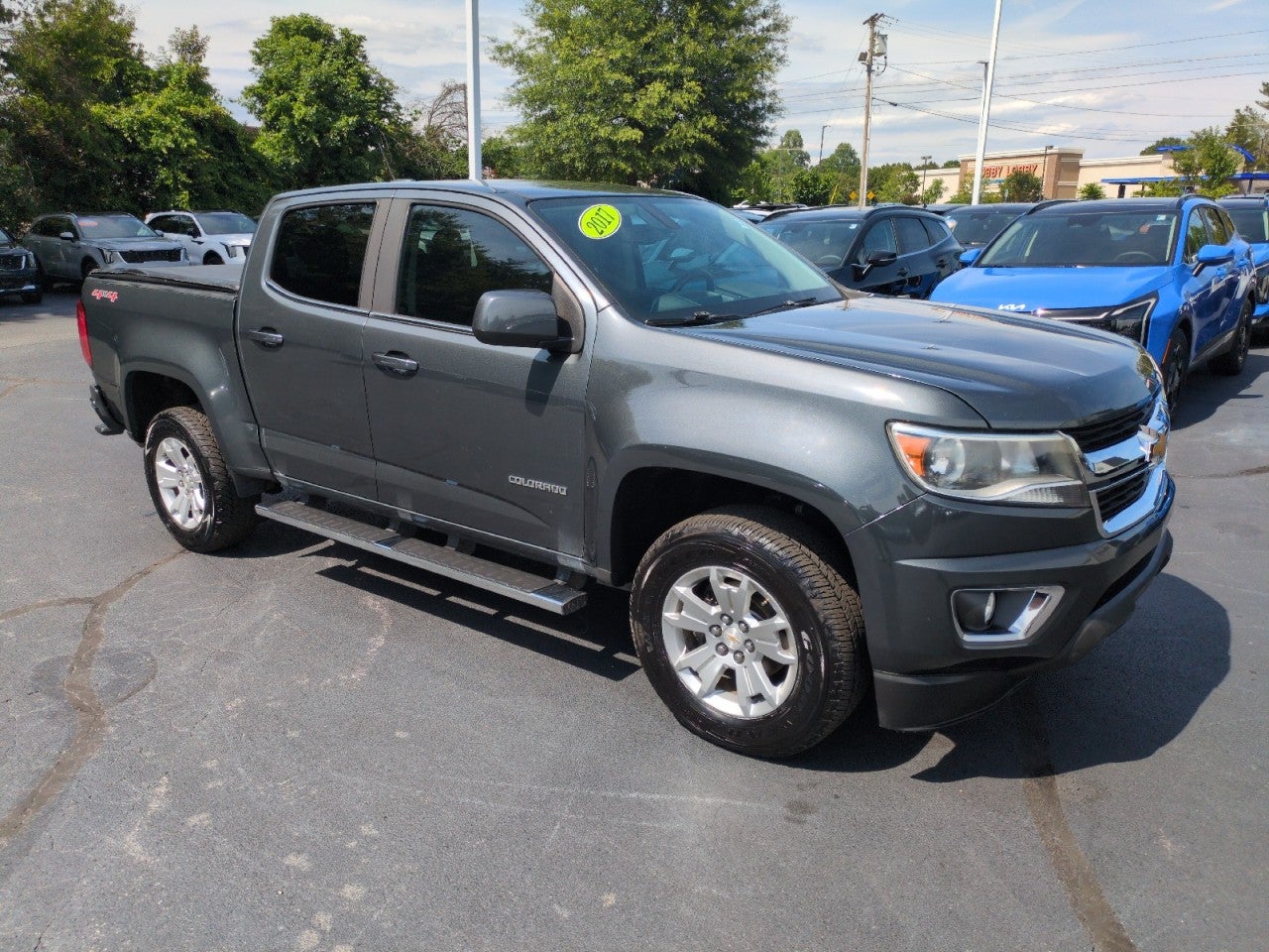 Gray (Graphite Metallic) 2017 Chevrolet Colorado Pickup Truck Four-Wheel Drive Automatic