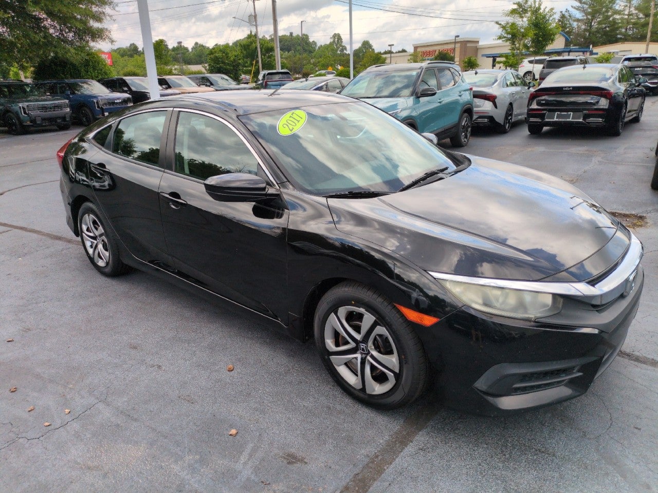 Crystal Black Pearl 2017 Honda Civic LX Sedan Front-Wheel Drive Automatic