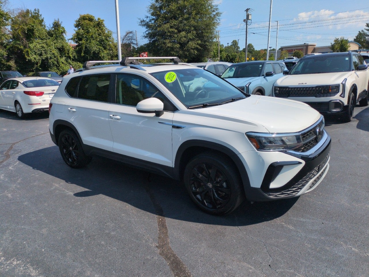 Pure White 2022 Volkswagen Taos SUV / Crossover All-Wheel Drive Automatic