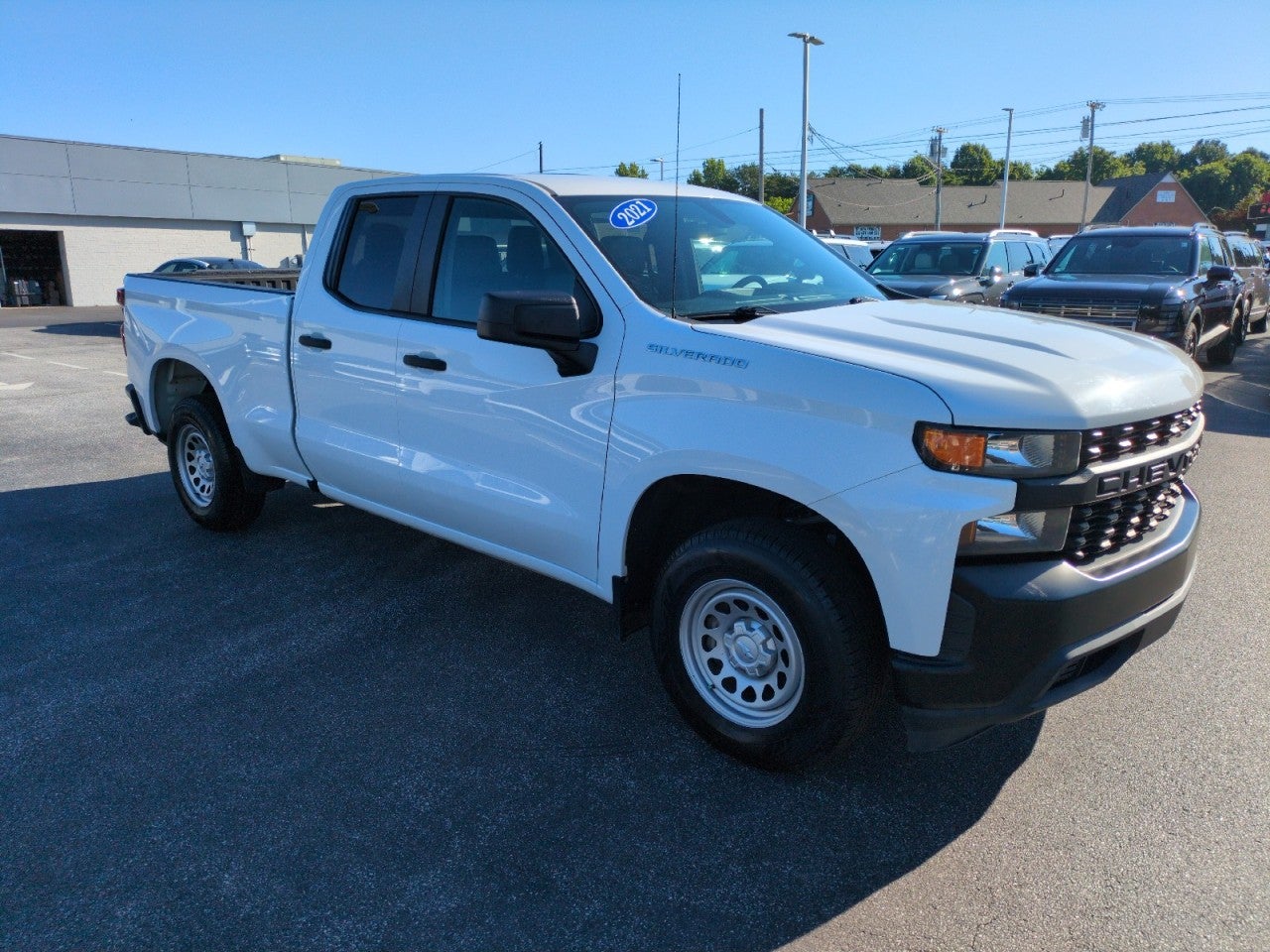 Summit White 2021 Chevrolet Silverado 1500 Work Truck Double Cab RWD Pickup Truck 4X2 Automatic