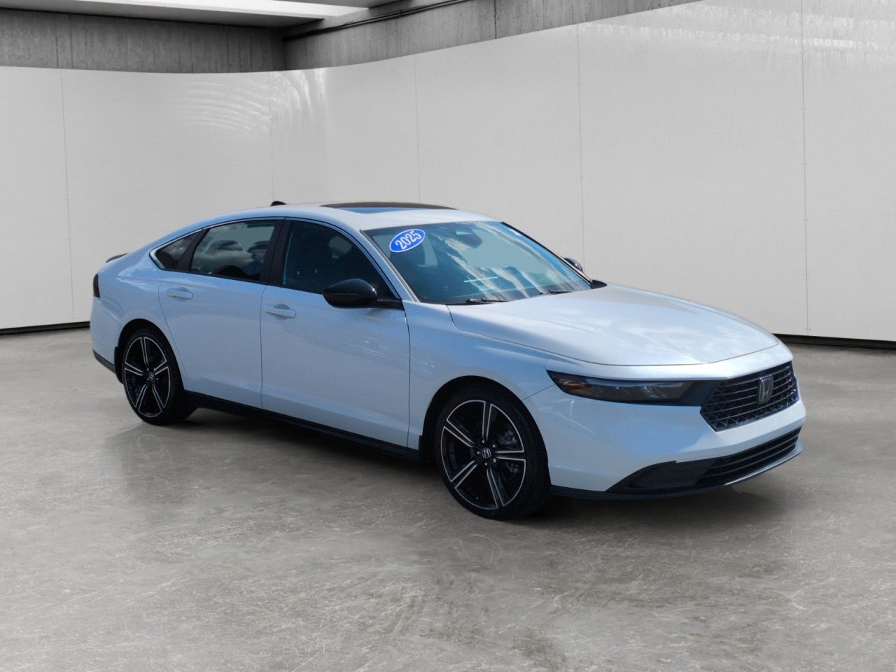 White 2025 Honda Accord Hybrid Sedan Front-Wheel Drive Automatic
