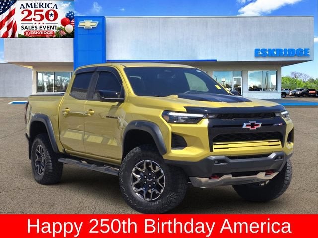 Nitro Yellow Metallic 2024 Chevrolet Colorado Pickup Truck Four-Wheel Drive Automatic