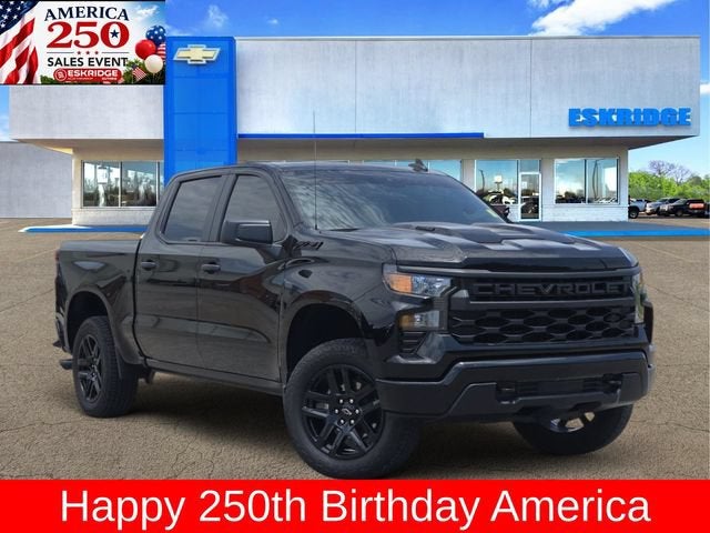 Black 2025 Chevrolet Silverado 1500 Pickup Truck Four-Wheel Drive Automatic