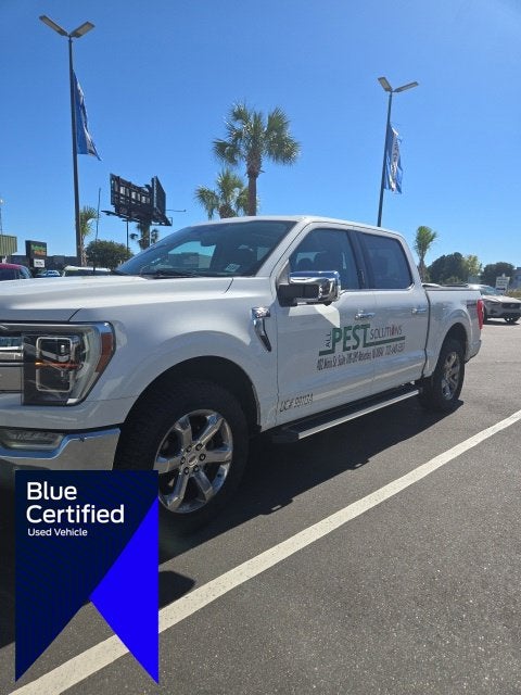 Star White Metallic Tri-Coat 2022 Ford F-150 Lariat Crew Cab Pickup Raleigh NC