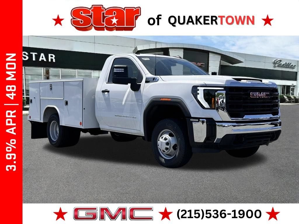 Summit White 2025 GMC Sierra 3500HD Chassis Pickup Truck 4X2 Automatic