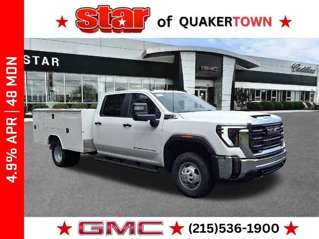 Summit White 2026 GMC Sierra 3500HD Chassis Pickup Truck Four-Wheel Drive Automatic