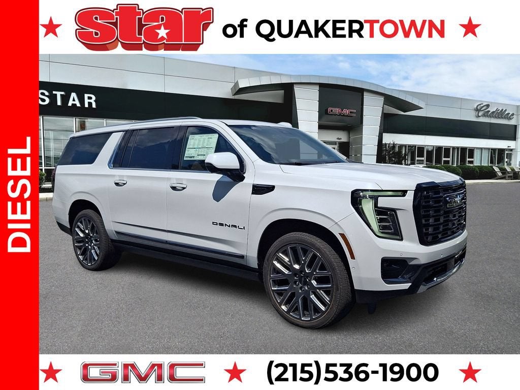 Glacier White Tricoat 2026 GMC Yukon XL SUV / Crossover Four-Wheel Drive Automatic