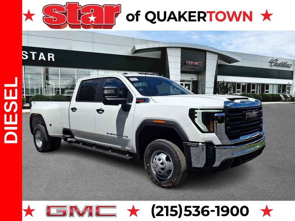 Summit White 2026 GMC Sierra 3500HD Pickup Truck Four-Wheel Drive Automatic