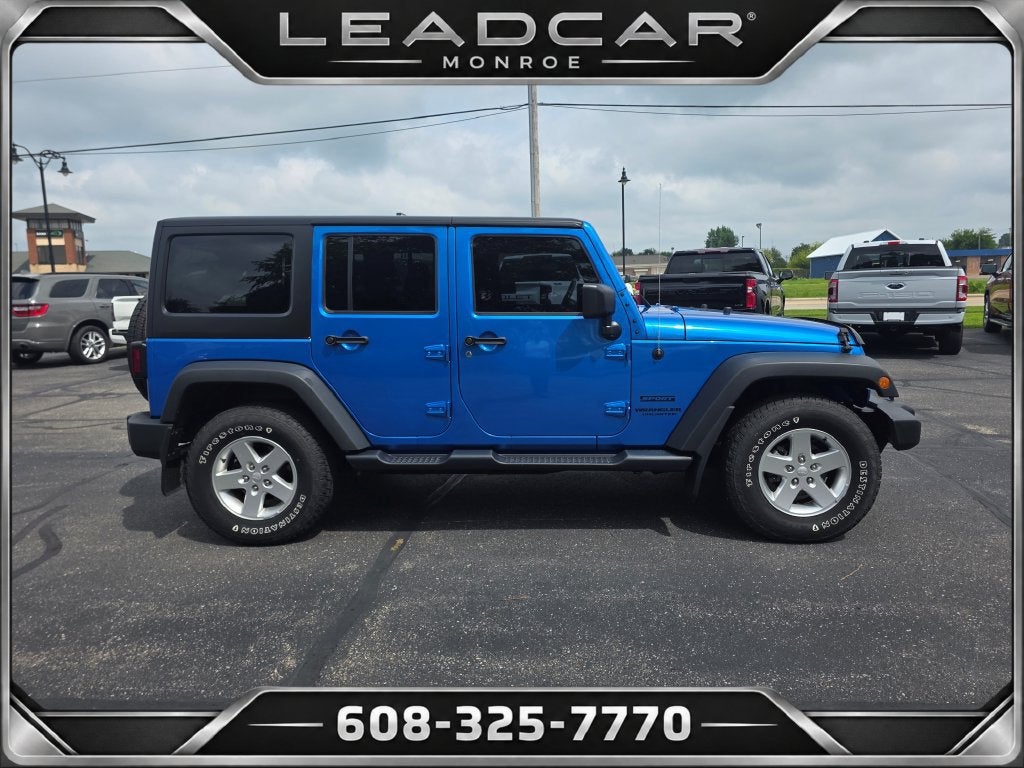 Blue 2016 Jeep Wrangler SUV / Crossover Four-Wheel Drive Automatic