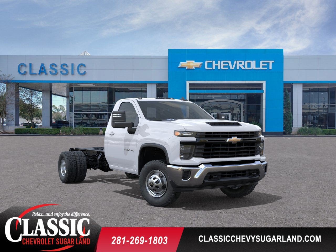 Summit White 2026 Chevrolet Silverado 3500HD Chassis Pickup Truck 4X2 Automatic
