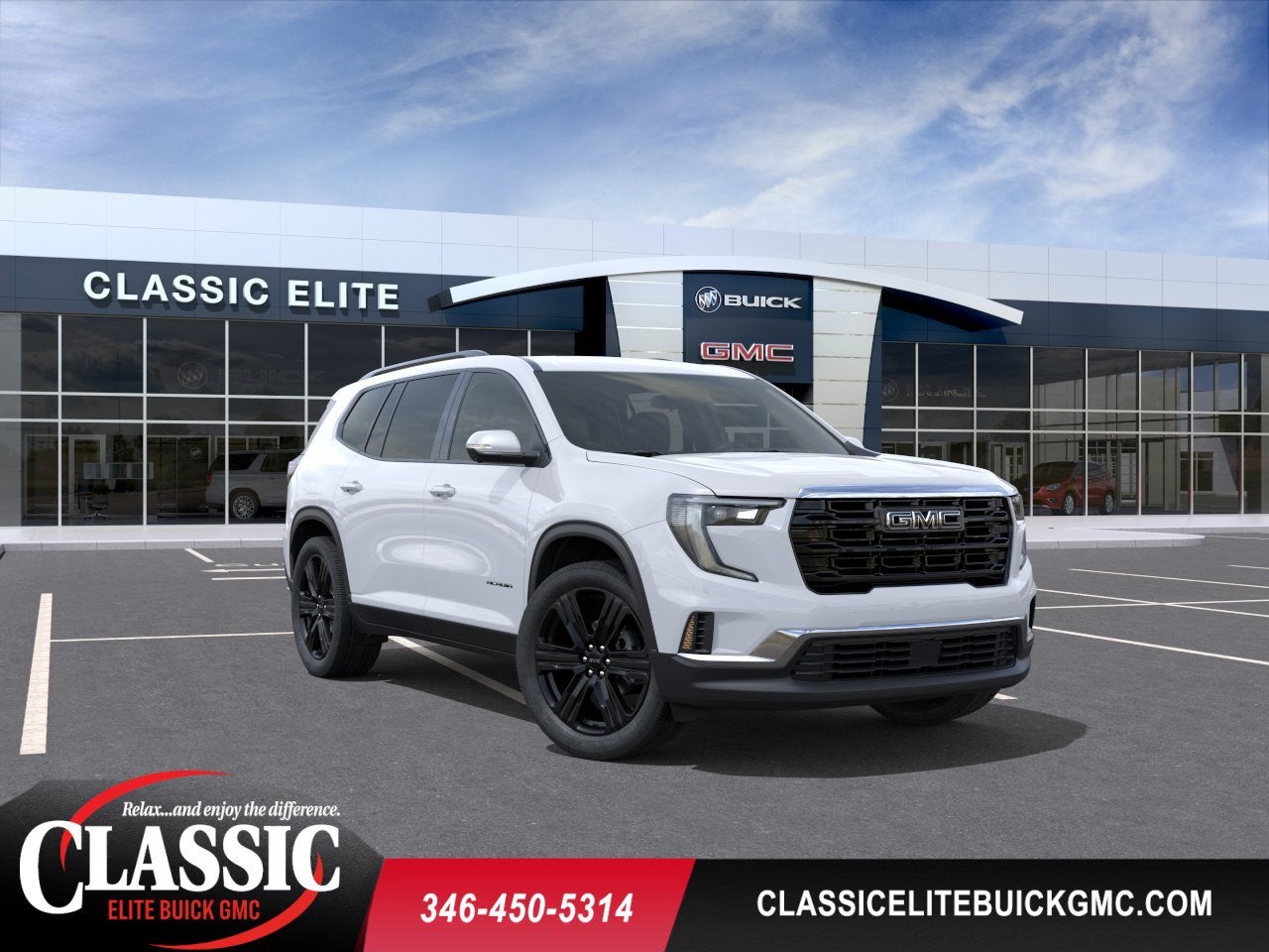 Glacier White Tricoat 2026 GMC Acadia SUV / Crossover Front-Wheel Drive Automatic