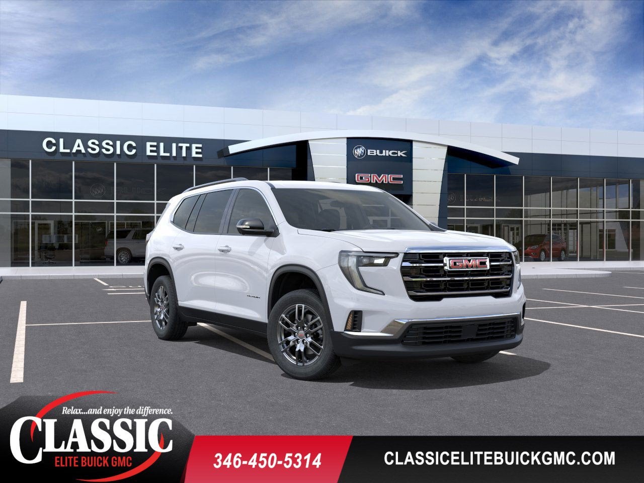 Summit White 2026 GMC Acadia SUV / Crossover Front-Wheel Drive Automatic