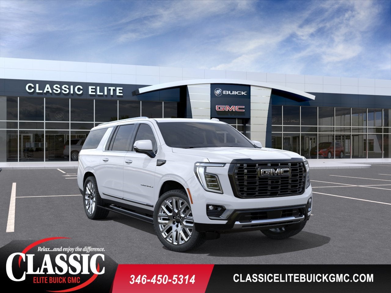 Glacier White Tricoat 2026 GMC Yukon XL SUV / Crossover Four-Wheel Drive Automatic