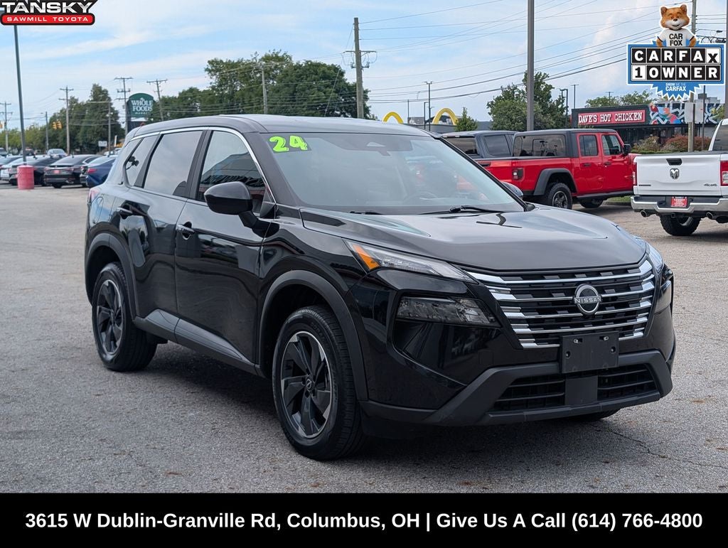 Super Black 2024 Nissan Rogue SUV / Crossover All-Wheel Drive Continuously Variable Transmission