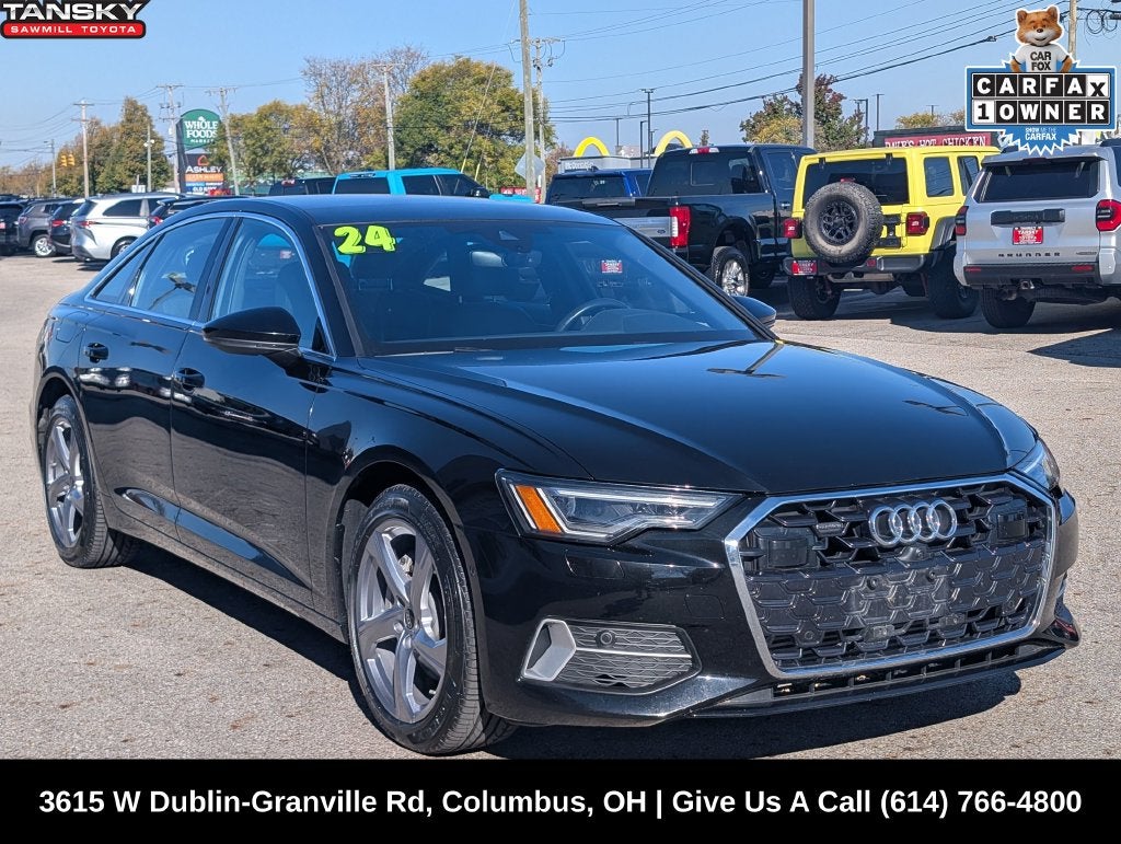 Brilliant Black 2024 Audi A6 Sedan All-Wheel Drive 7-Speed Automatic