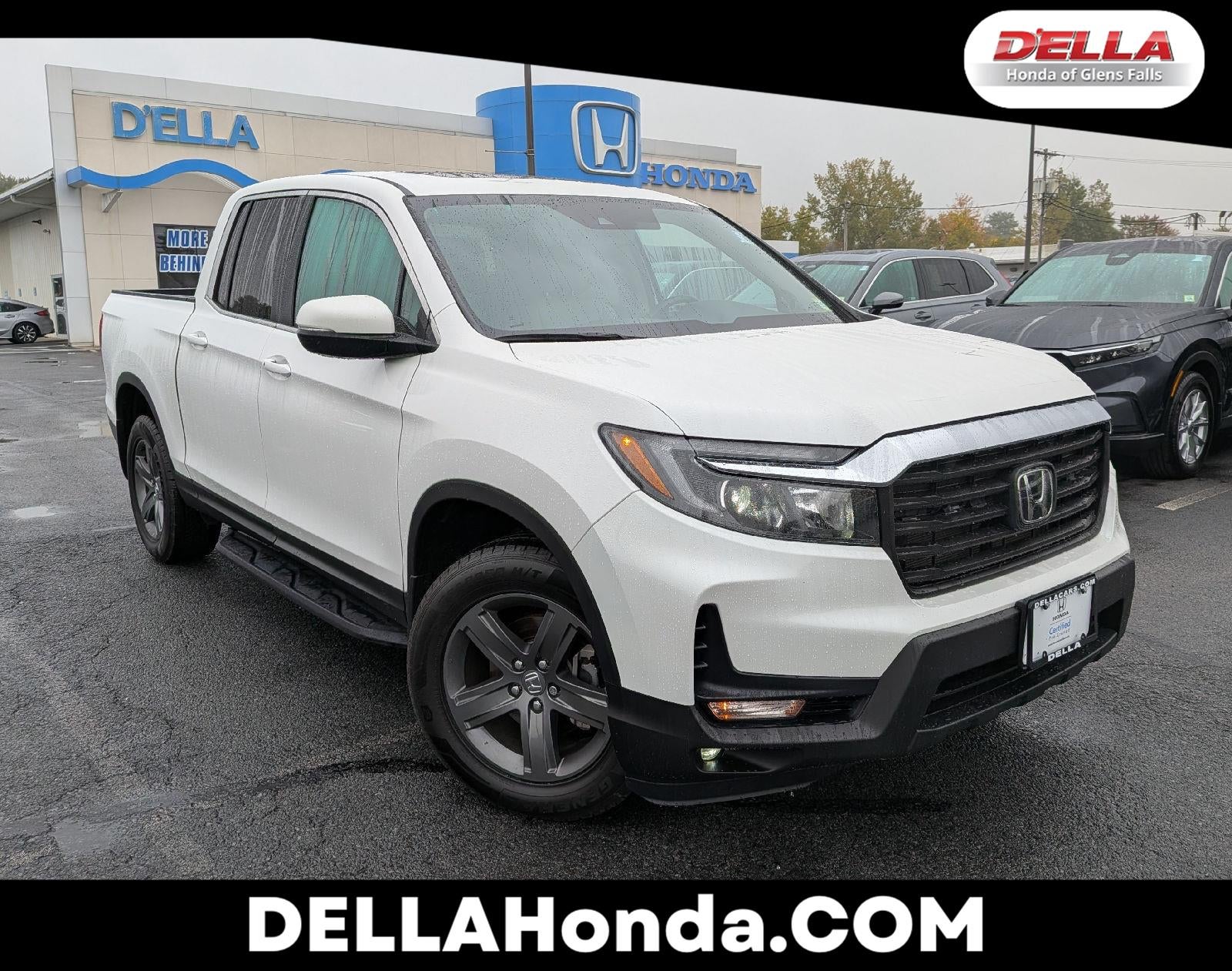 Platinum White Pearl 2023 Honda Ridgeline Pickup Truck All-Wheel Drive Automatic