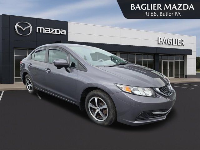 Gray (Modern Steel Metallic) 2015 Honda Civic Sedan Front-Wheel Drive Continuously Variable Transmission