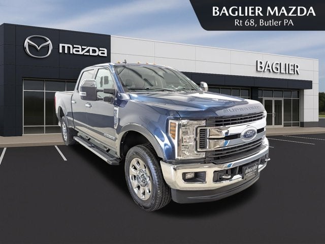 Blue 2019 Ford F-350 Super Duty Pickup Truck Four-Wheel Drive Automatic