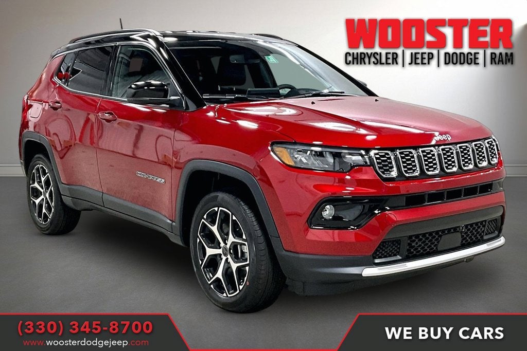 Red Hot Pearl-Coat Exterior Paint 2026 Jeep Compass SUV / Crossover Four-Wheel Drive Automatic