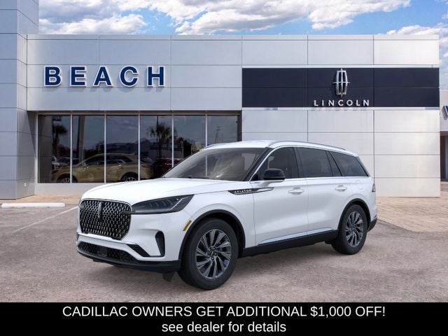 Pristine White Metallic Tri-Coat 2026 Lincoln Aviator SUV / Crossover Rear-Wheel Drive Automatic