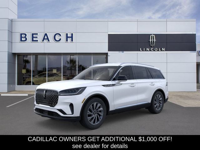Pristine White Metallic Tri-Coat 2026 Lincoln Aviator SUV / Crossover Rear-Wheel Drive Automatic